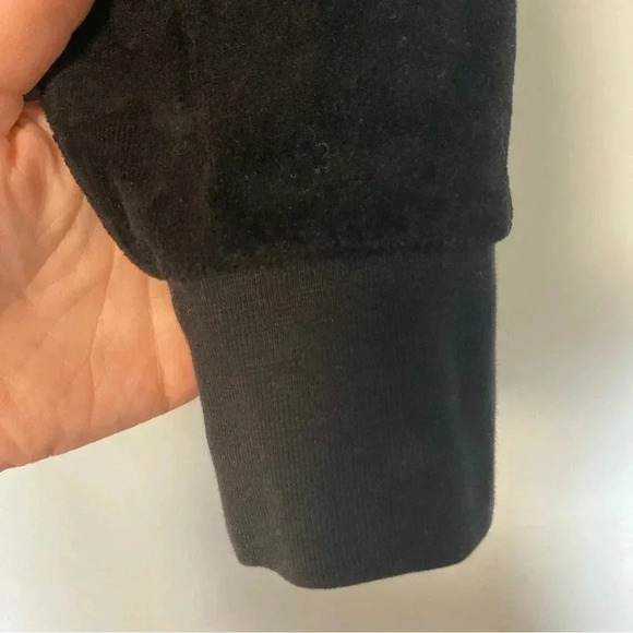 Juicy Couture black  velvet hoodie full zip jacket - Picture 5 of 7